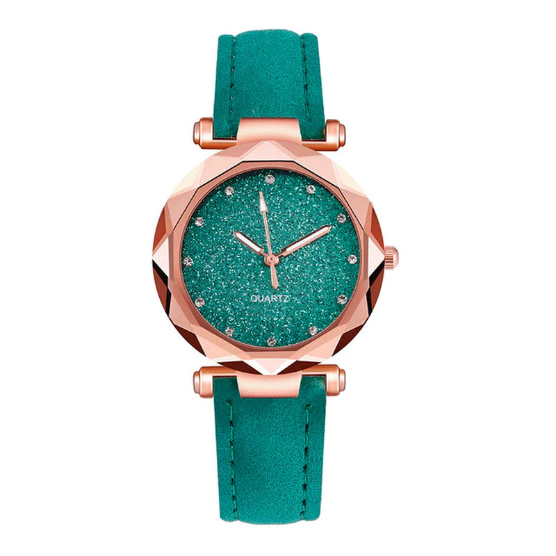 Ladies Fashion Korean Rhinestone Rose Gold Quartz Watch Female Belt Watch Women'S Watches Fashion Clock Watch Women Watches #Vk