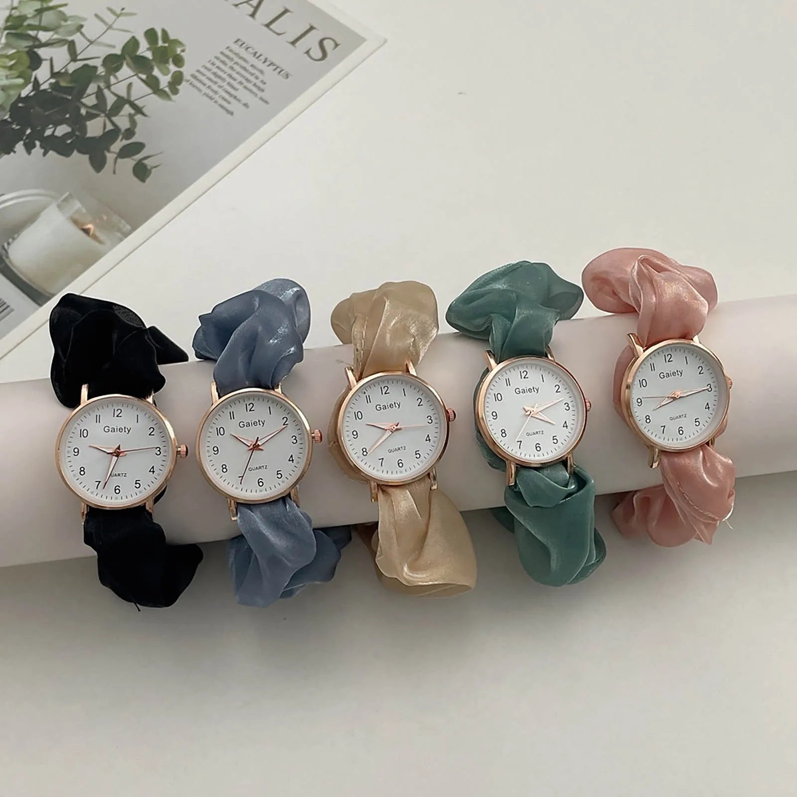 Fashion Ribbon Digital Watch Women Analog Quartz Wristwatches Fashion Women Watch Jewelry Relogio Feminino Zegarek Damski